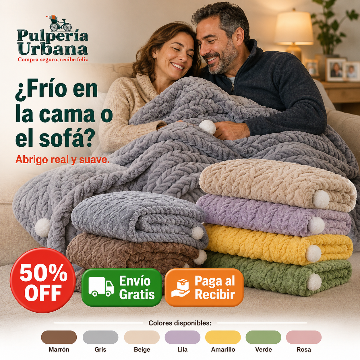 VelvetWarm - Frazada con chiporro 2 plazas