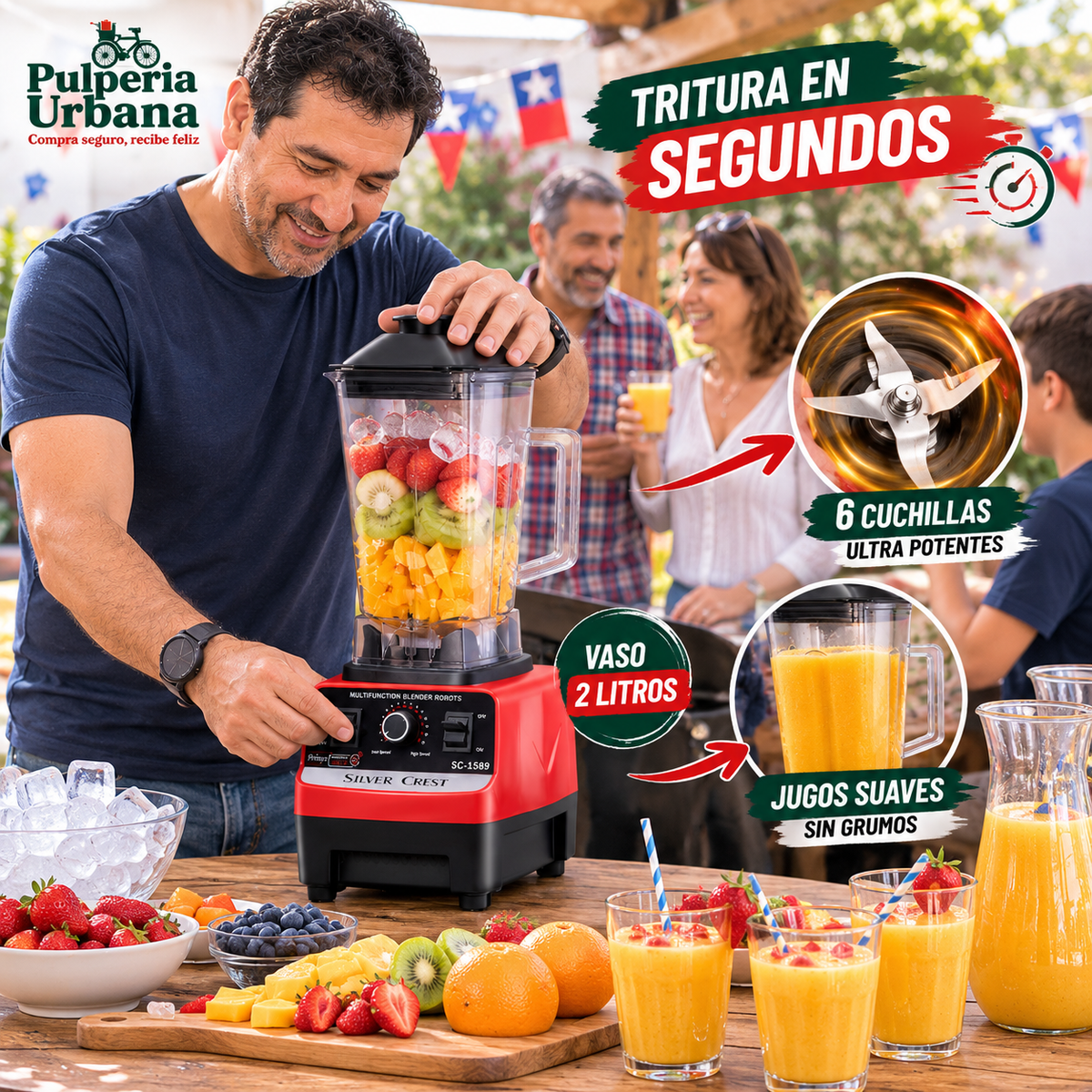 Trituramax™ - Jugos naturales listos antes que lleguen los invitados