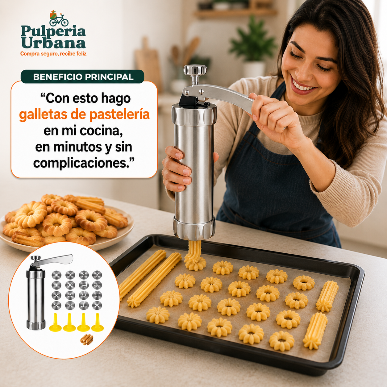 DecoraPro - MAQUINA PARA HACER GALLETAS 20 FIGURAS