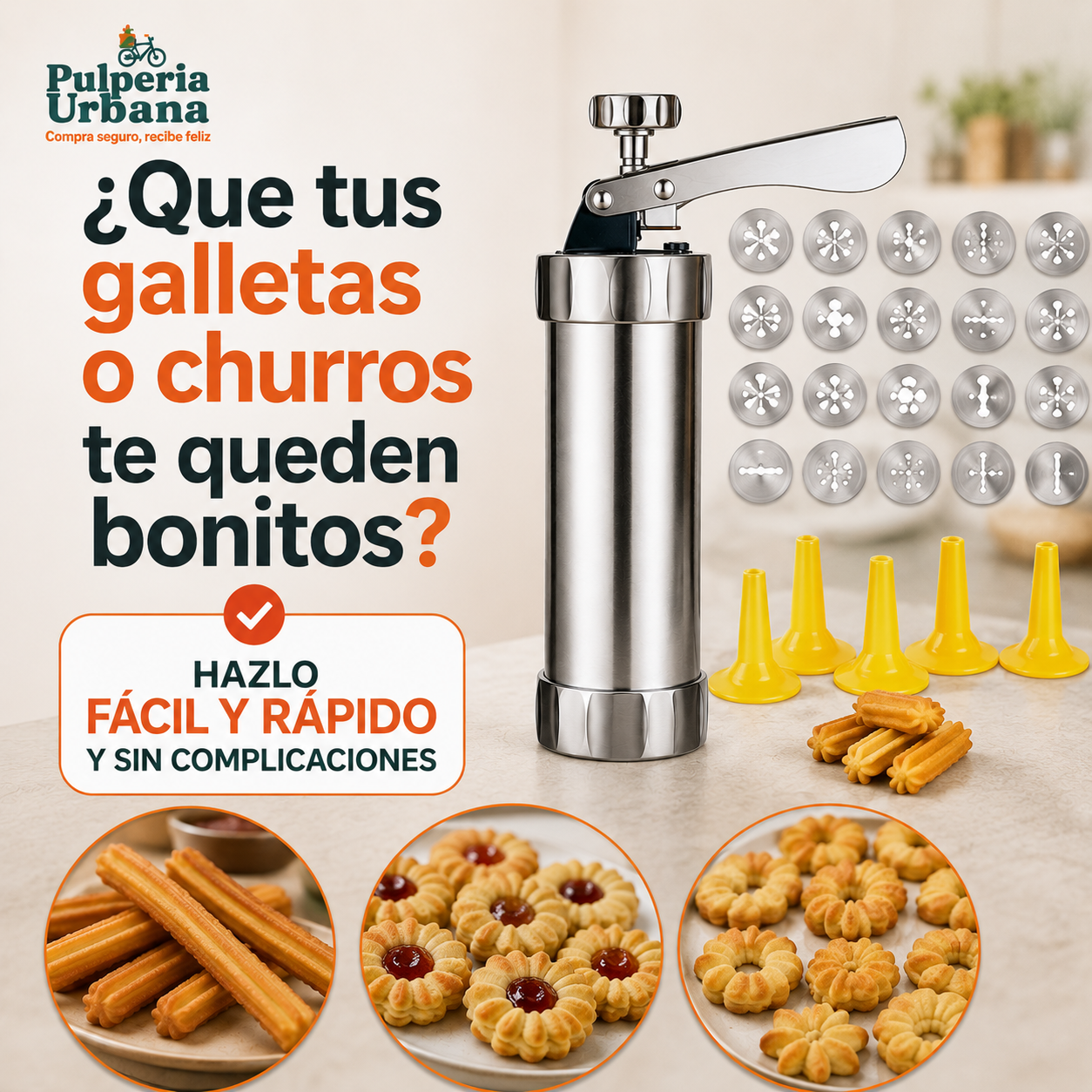 DecoraPro - MAQUINA PARA HACER GALLETAS 20 FIGURAS