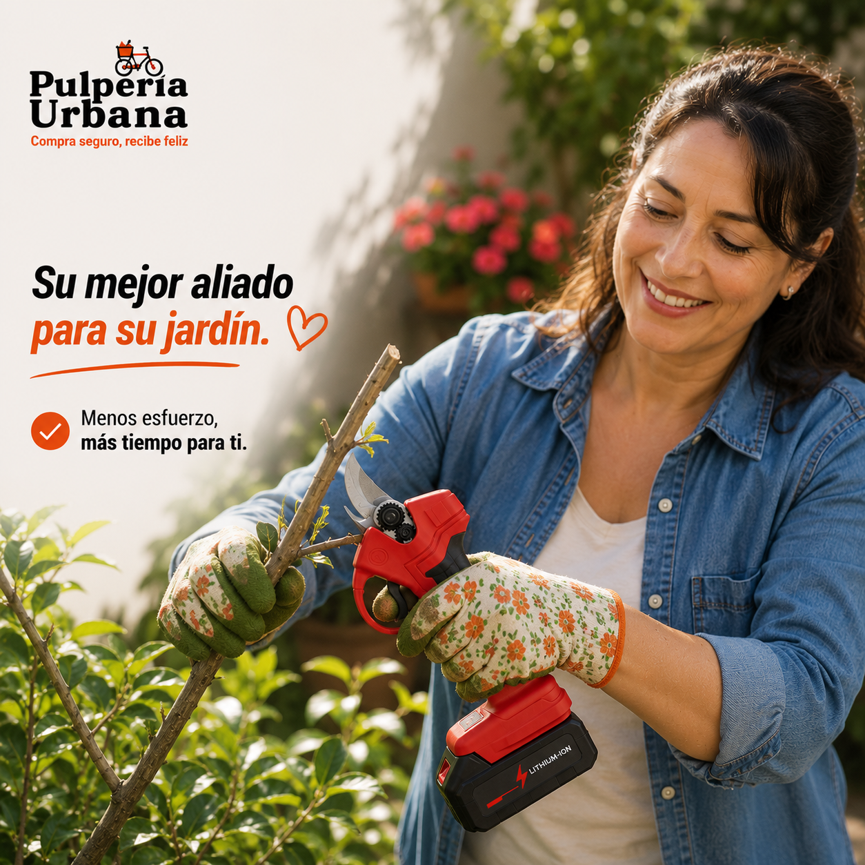 Tijera Podadora 48V — Eléctrica Inalámbrica