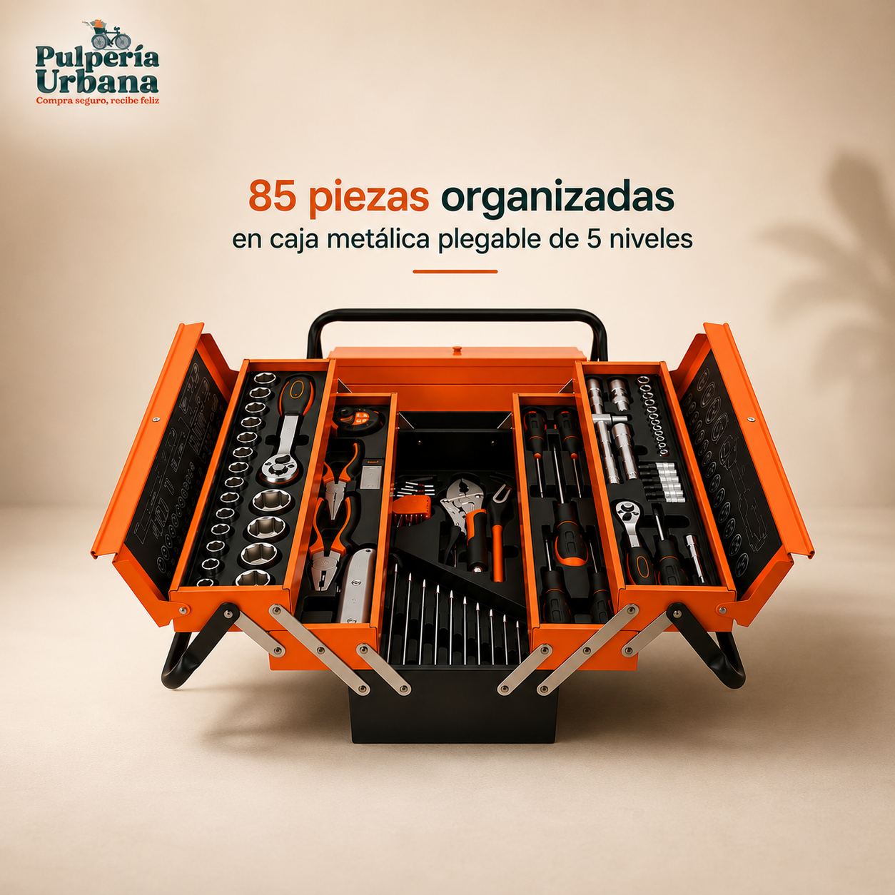 ToolMaster - Caja De Herramientas Set 85 Piezas