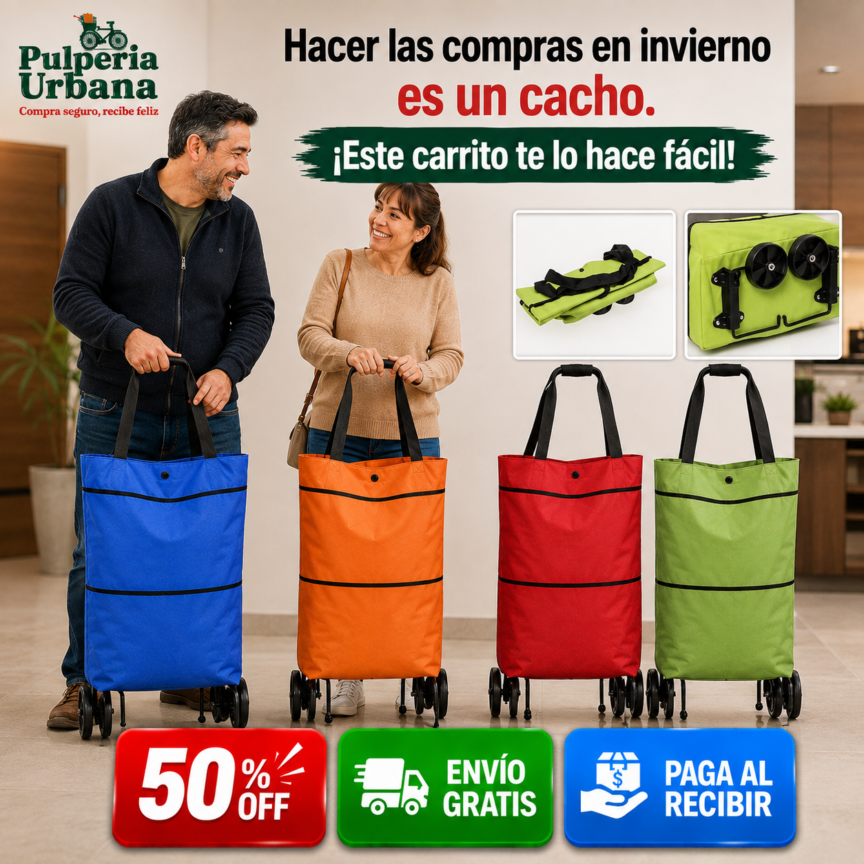 CarguitoMax™ - Tu ayudante para las compras pesadas de invierno