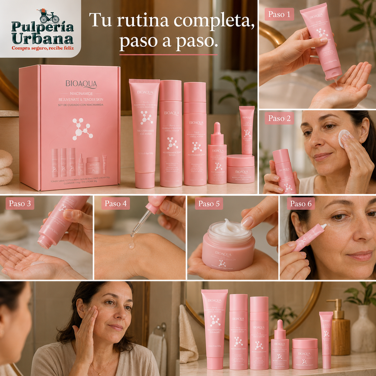 Kit Skincare Bioaqua Rutina Facial