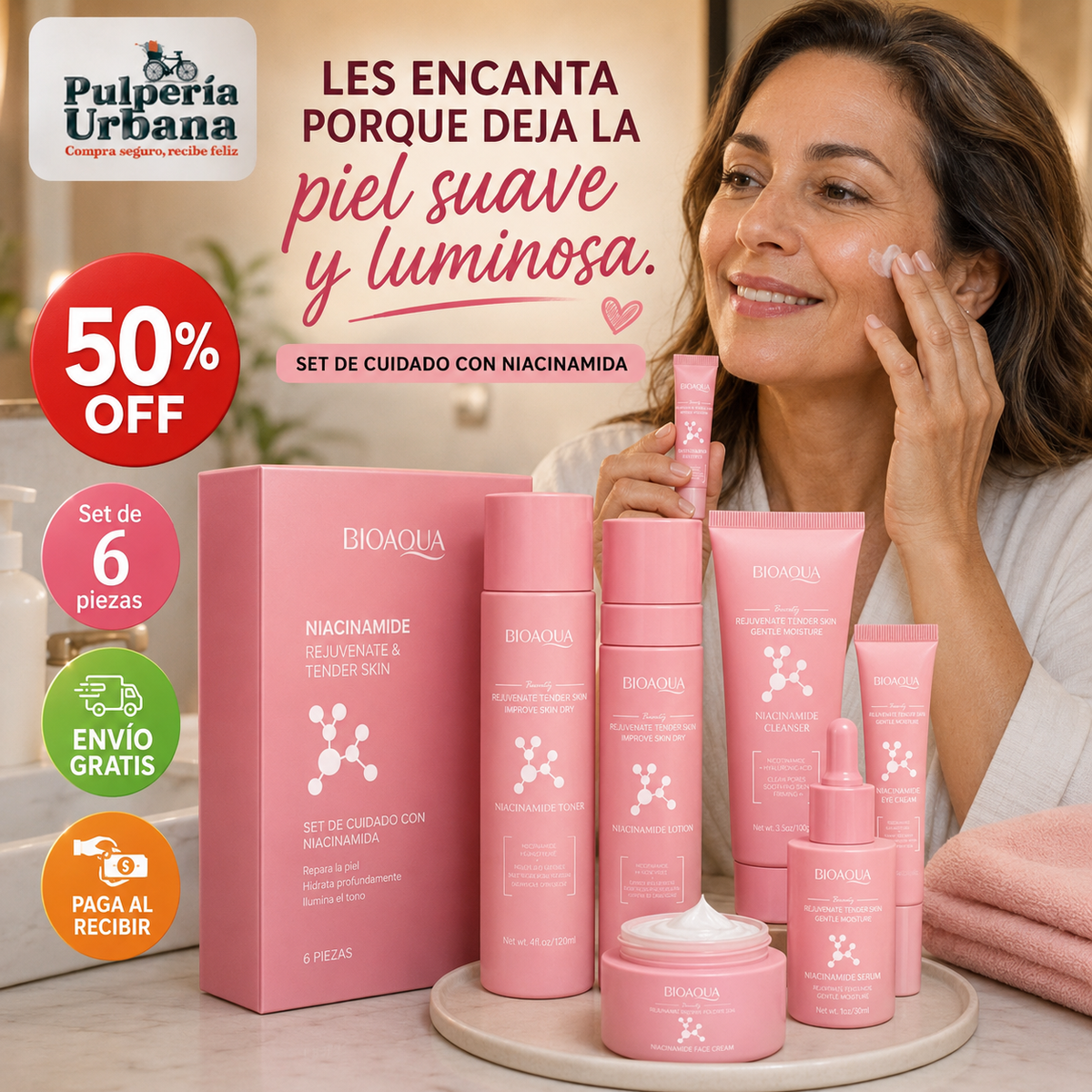 Kit Skincare Bioaqua Rutina Facial