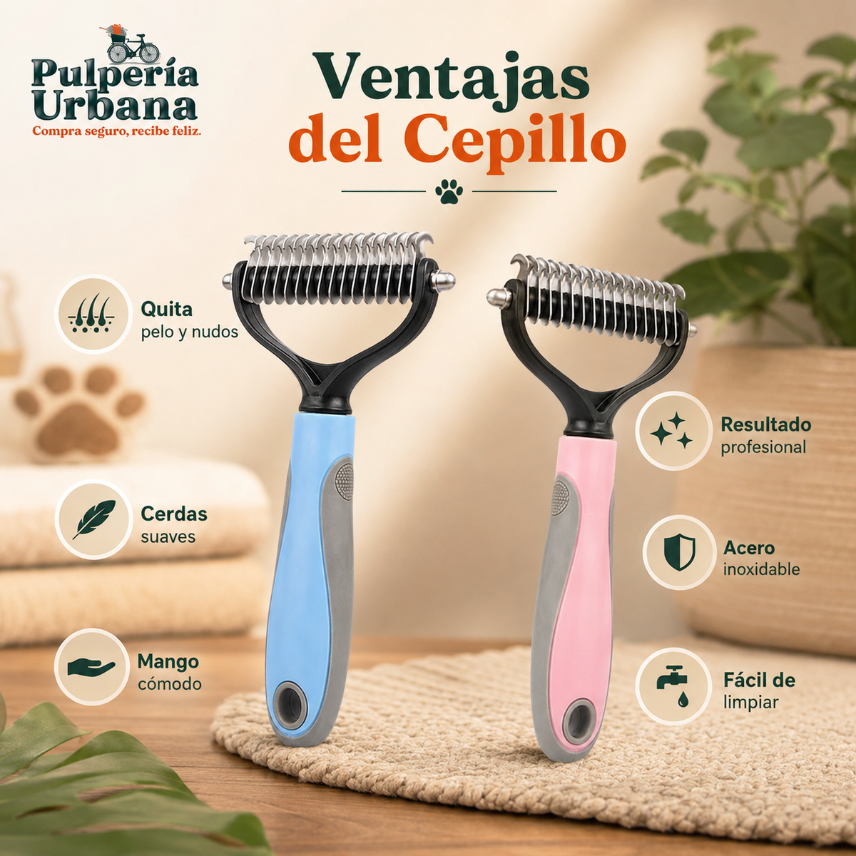 PeluMax - RASTRILLO CEPILLO ASEO MASCOTA