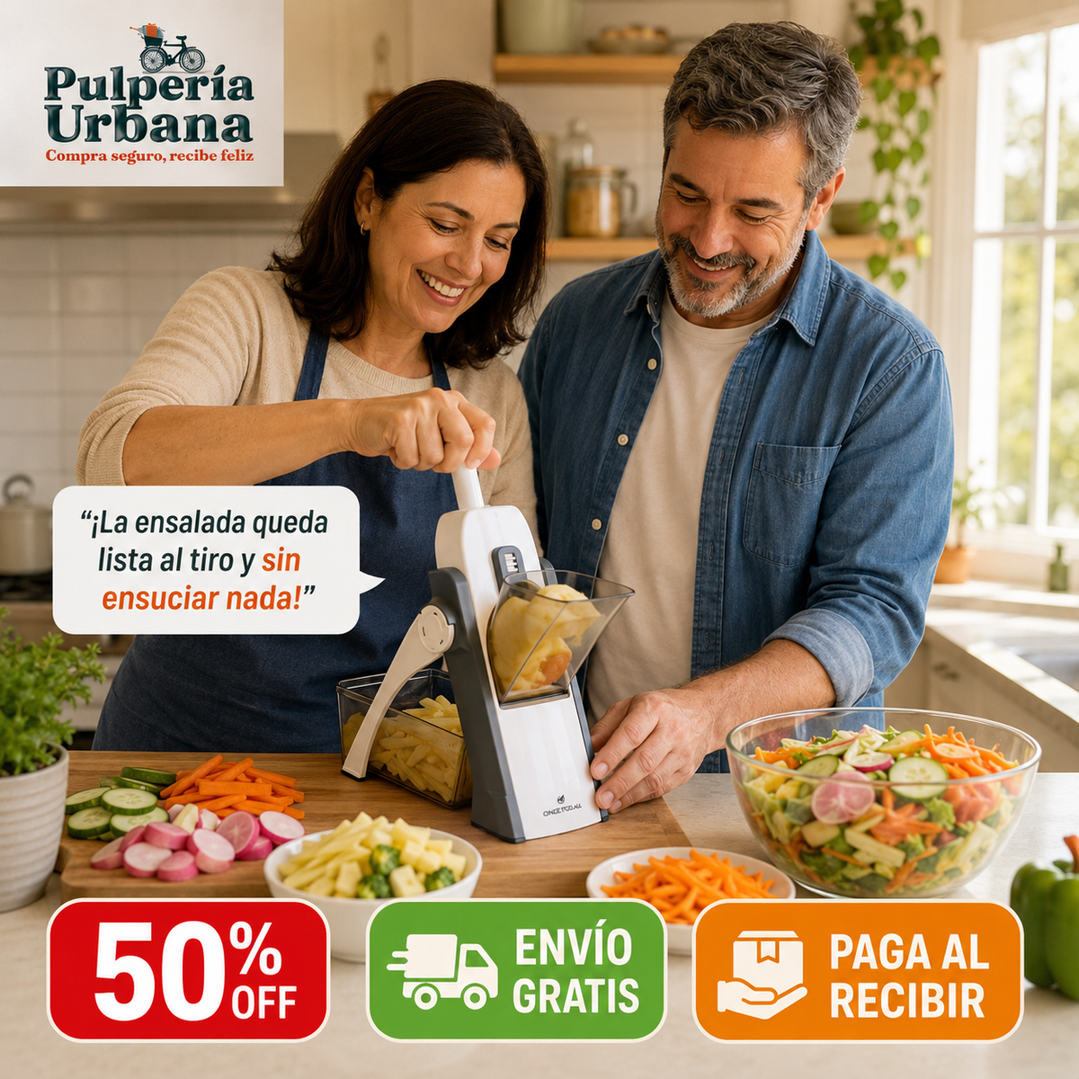 SliceMax - CORTADOR RALLADOR DE VERDURAS Y FRUTAS