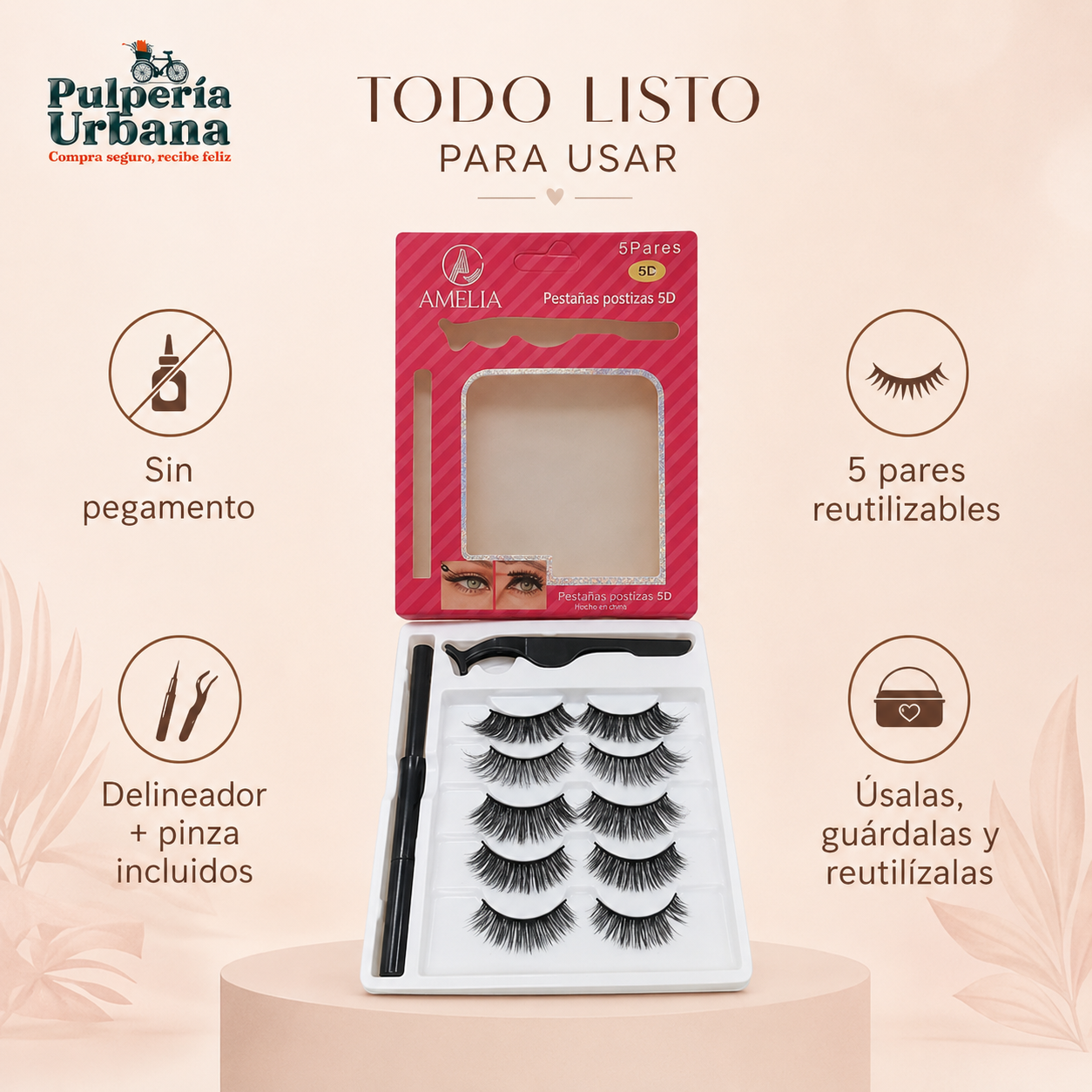 Pestañas Magnéticas Reutilizables