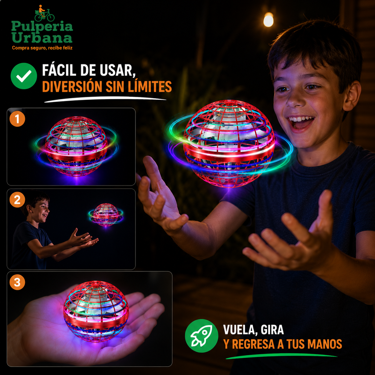 Pelota Drone Con Sensor Ufo Fly Nova