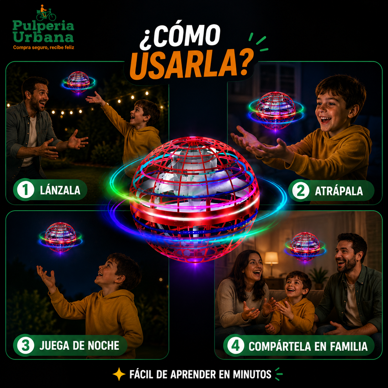 Pelota Drone Con Sensor Ufo Fly Nova