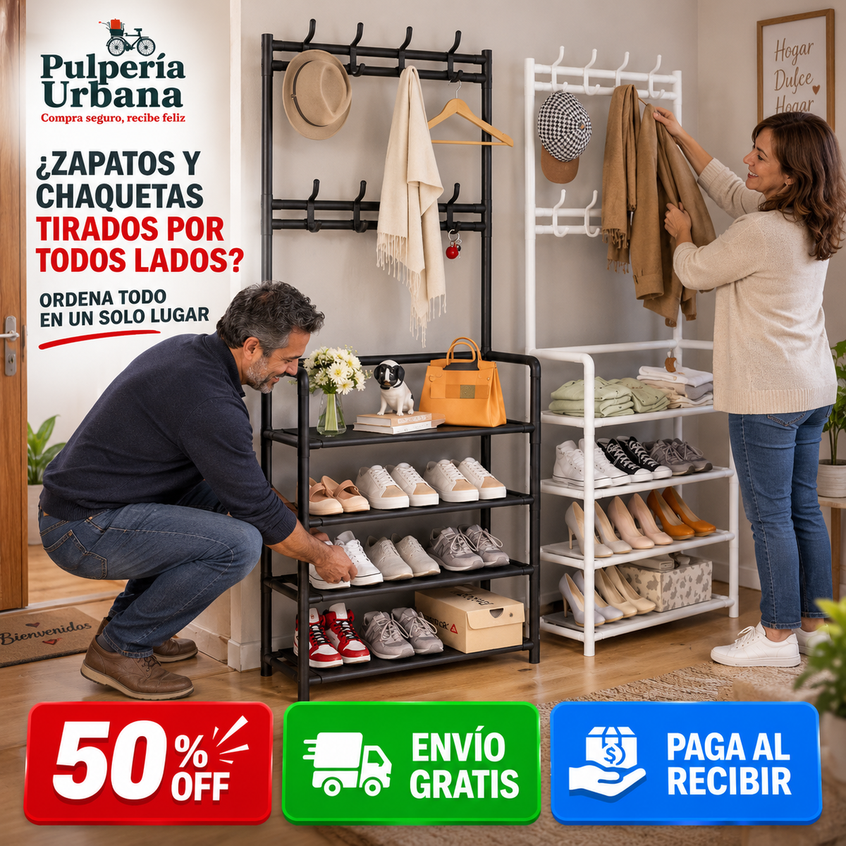 Perchazapa™ - Cuelga y ordena todo junto en un solo mueble