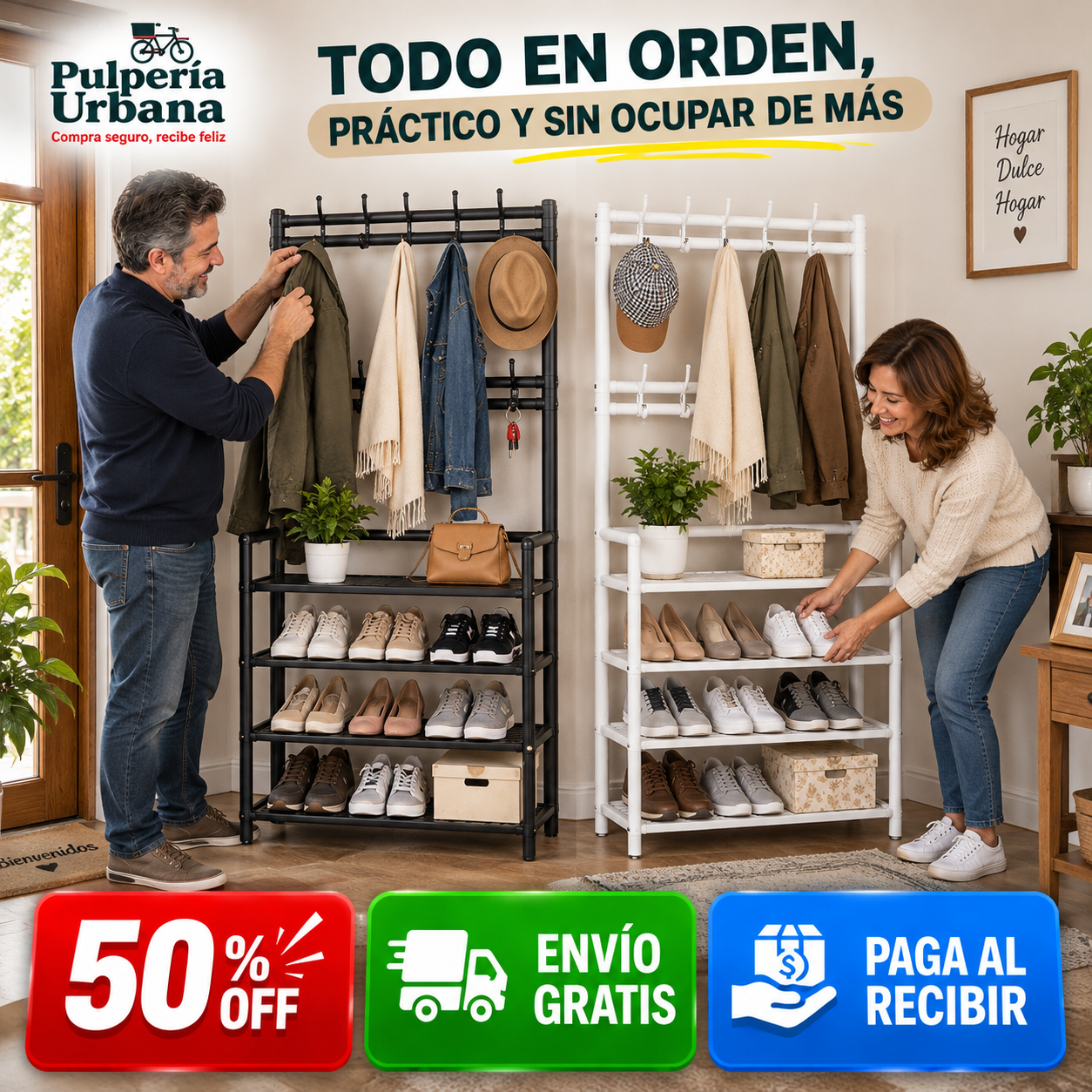 Perchazapa™ - Cuelga y ordena todo junto en un solo mueble