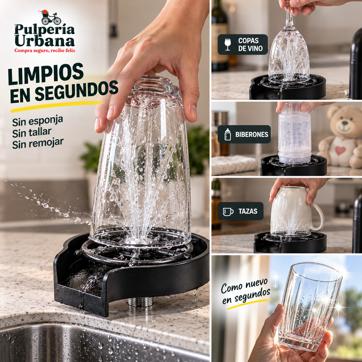 Vasitux™ - Limpia vasos y copas sin tallar ni esperar