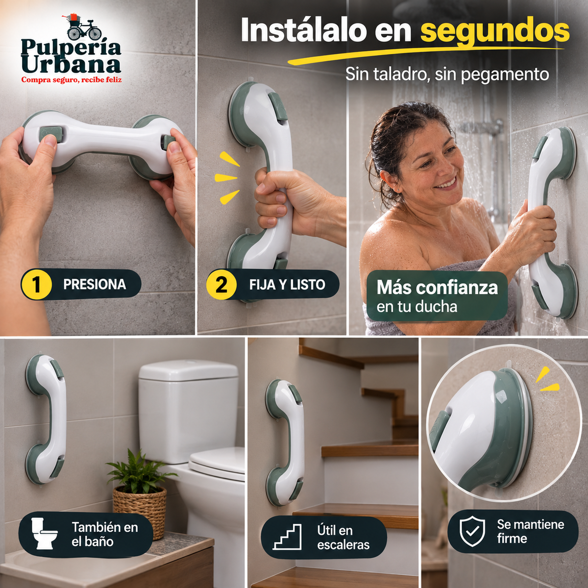Agarrix™ - Sujeción firme que evita resbalones en la ducha