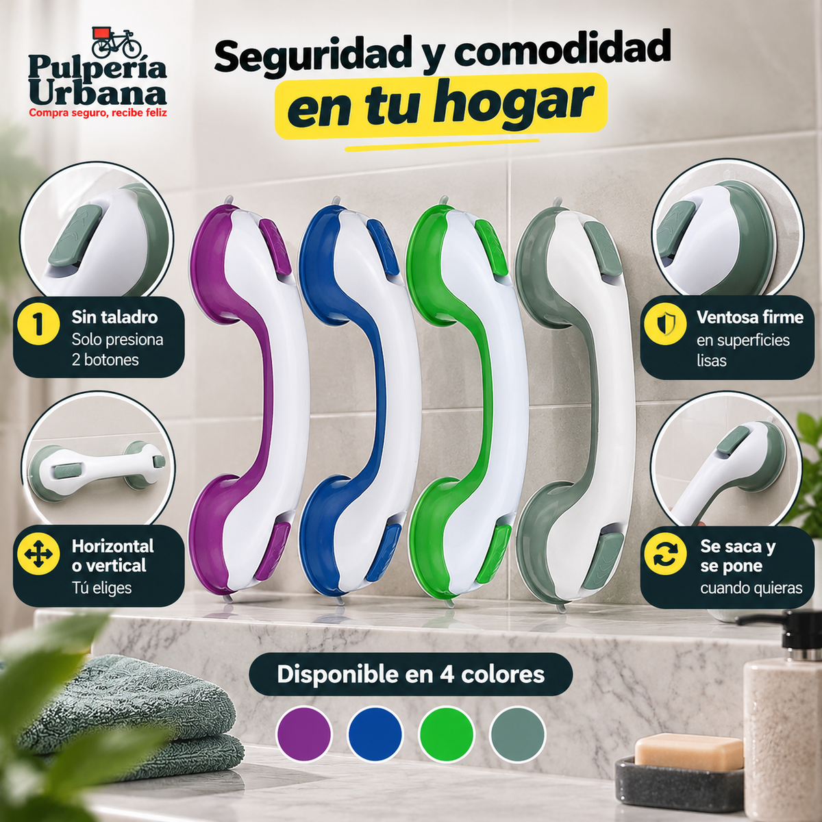Agarrix™ - Sujeción firme que evita resbalones en la ducha