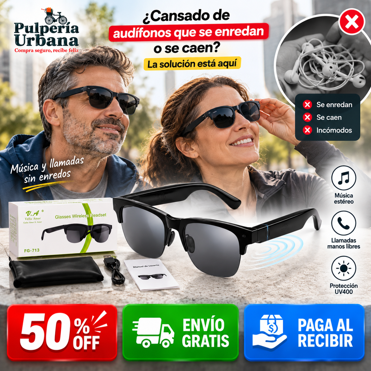 Lentes Melodía™ - Escucha música con total comodidad