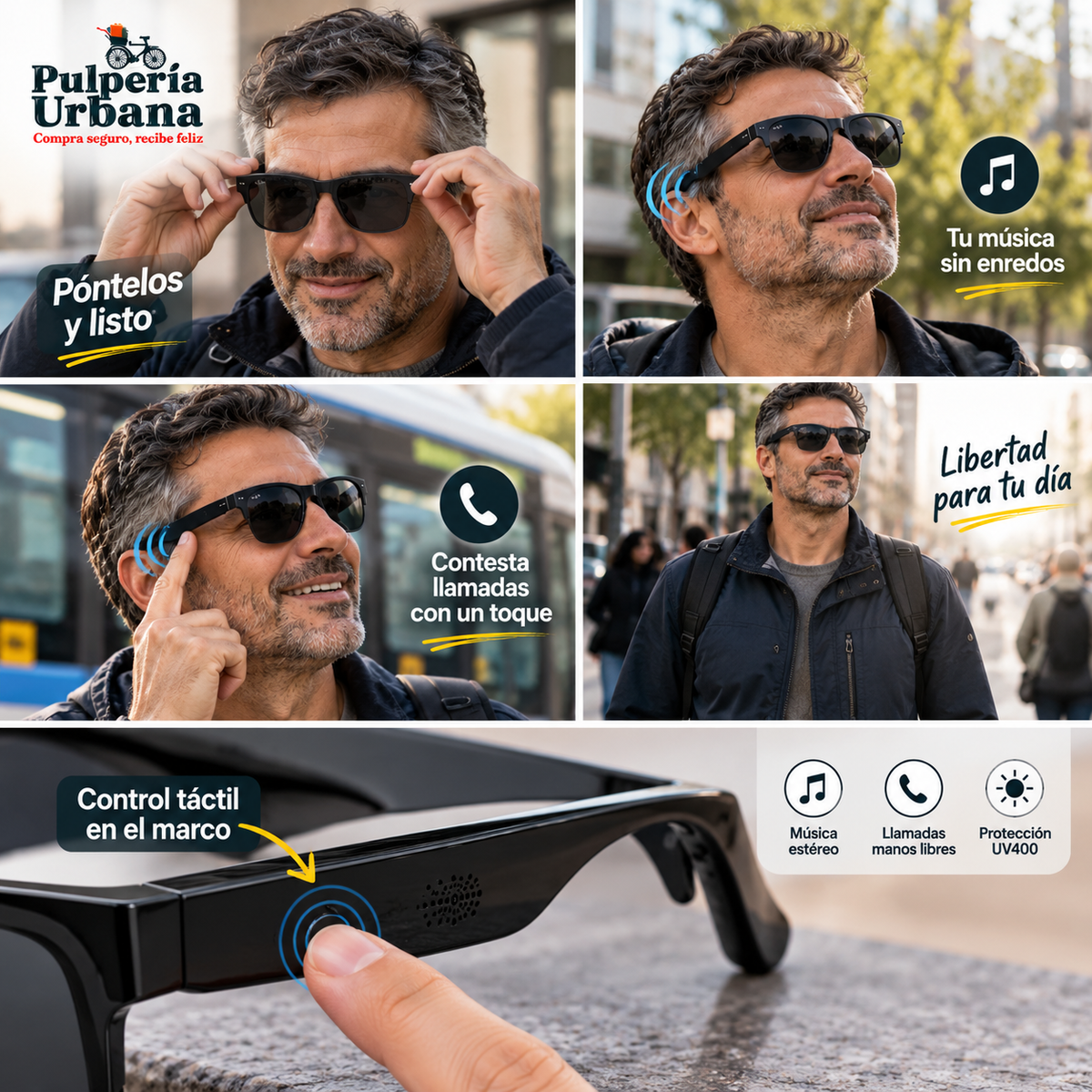 Lentes Melodía™ - Escucha música con total comodidad