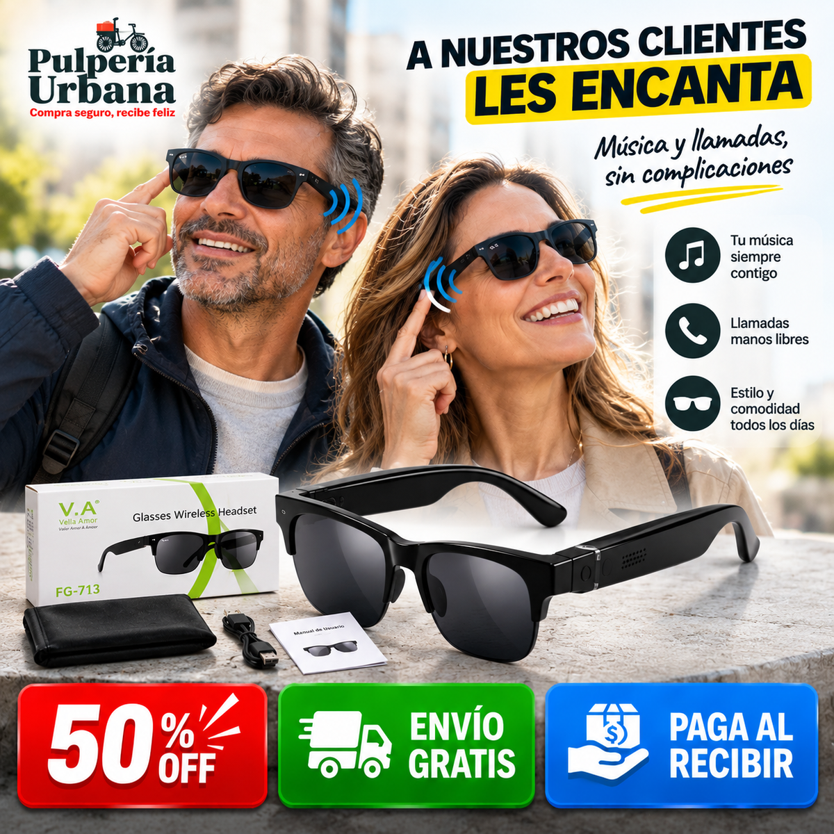 Lentes Melodía™ - Escucha música con total comodidad