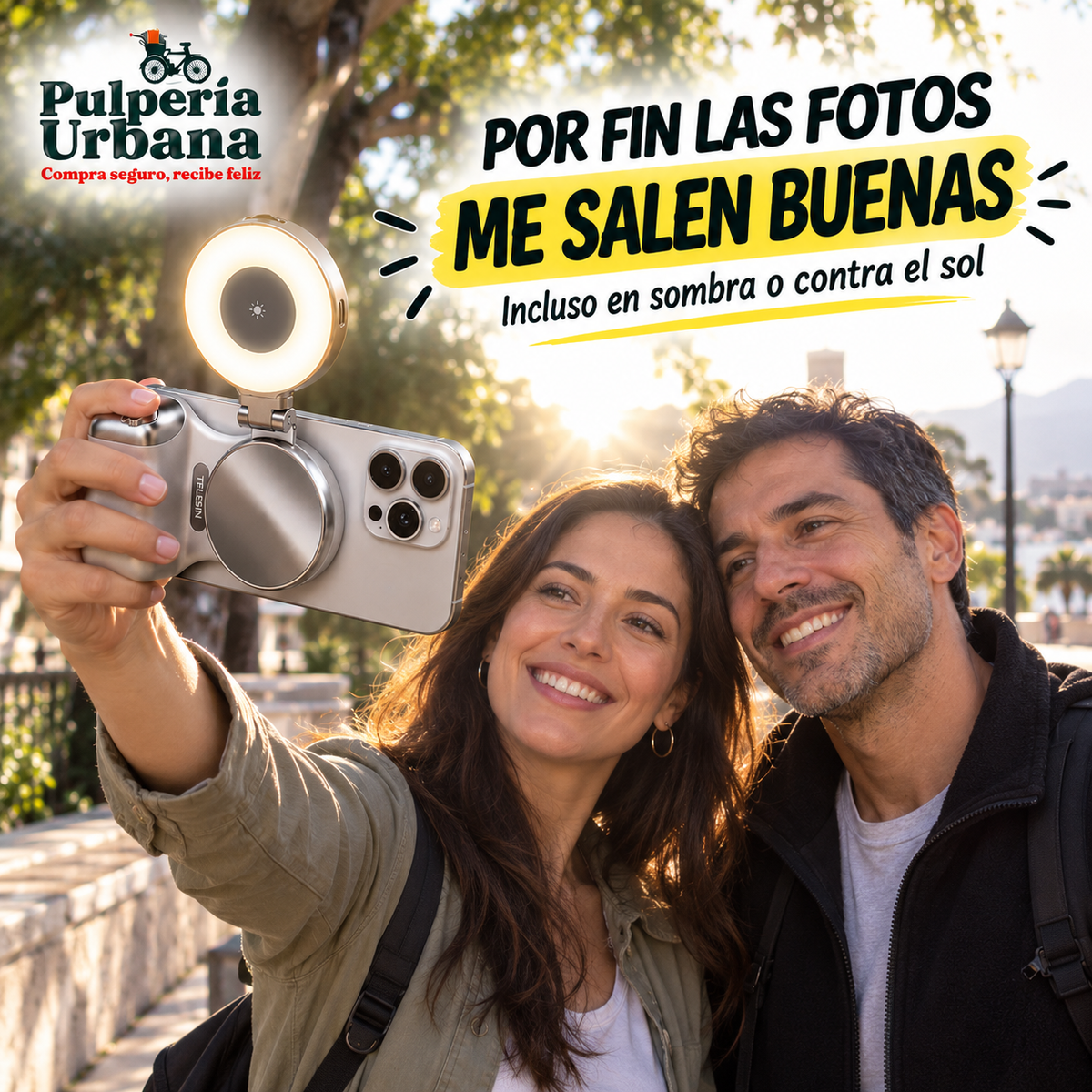 SelfiLuz™ - Fotos nítidas y bien iluminadas en cada paseo