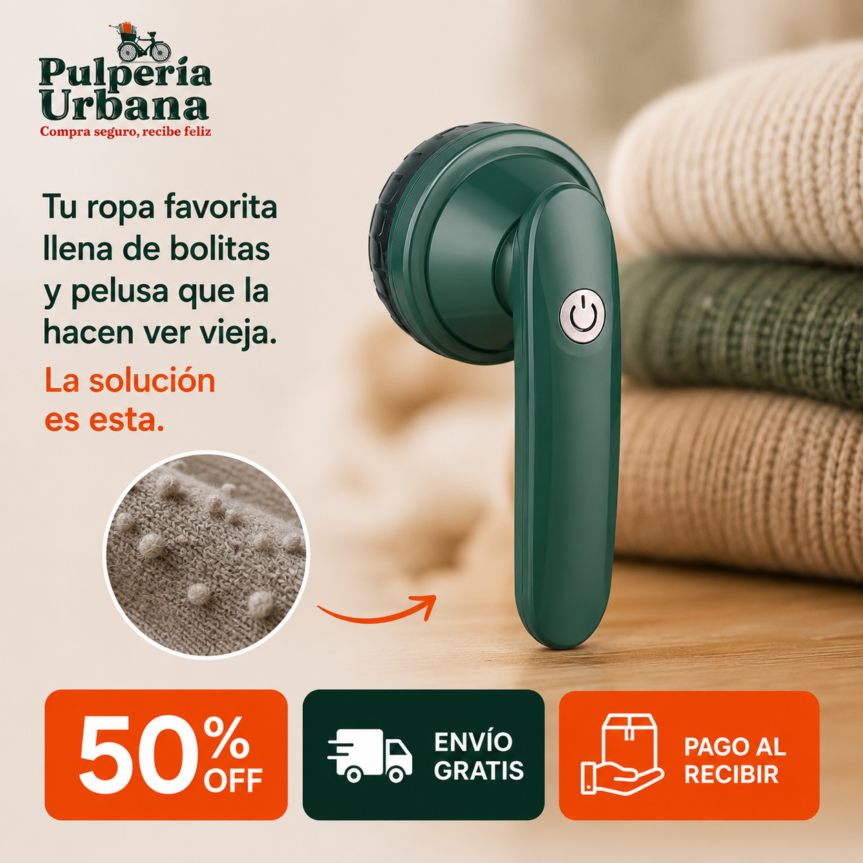 Pelusa Zero - Quitapelusas Recargable Usb Portátil