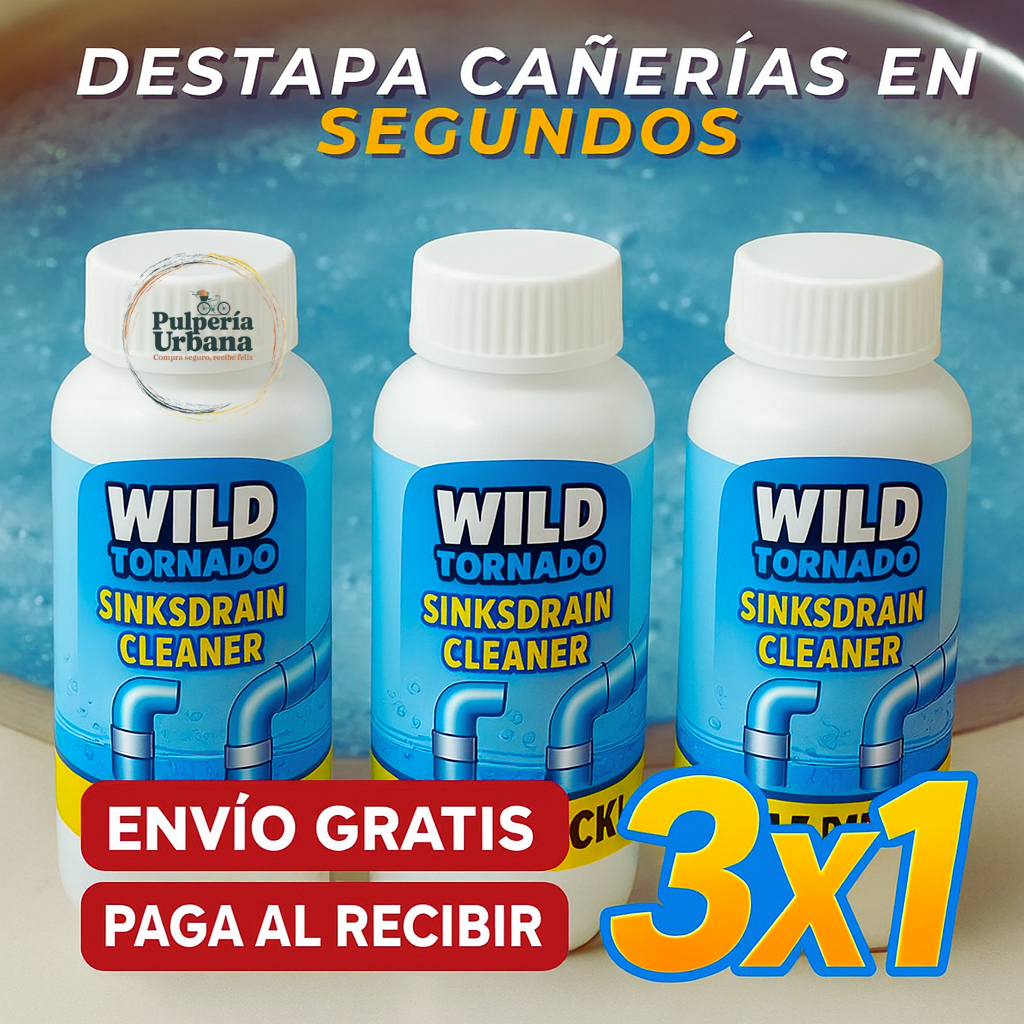 Wild Tornado 🌪️ – ¡Destapa cañerías al instante! Paga 2 y lleva 3 🚀