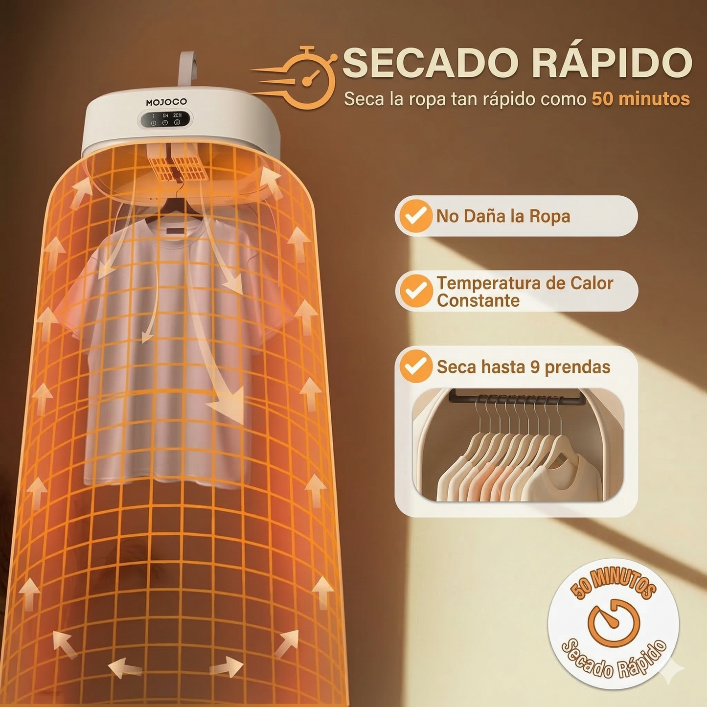 SecaFácil — Ropa seca y desinfectada, sin tendedero ni clima en contra