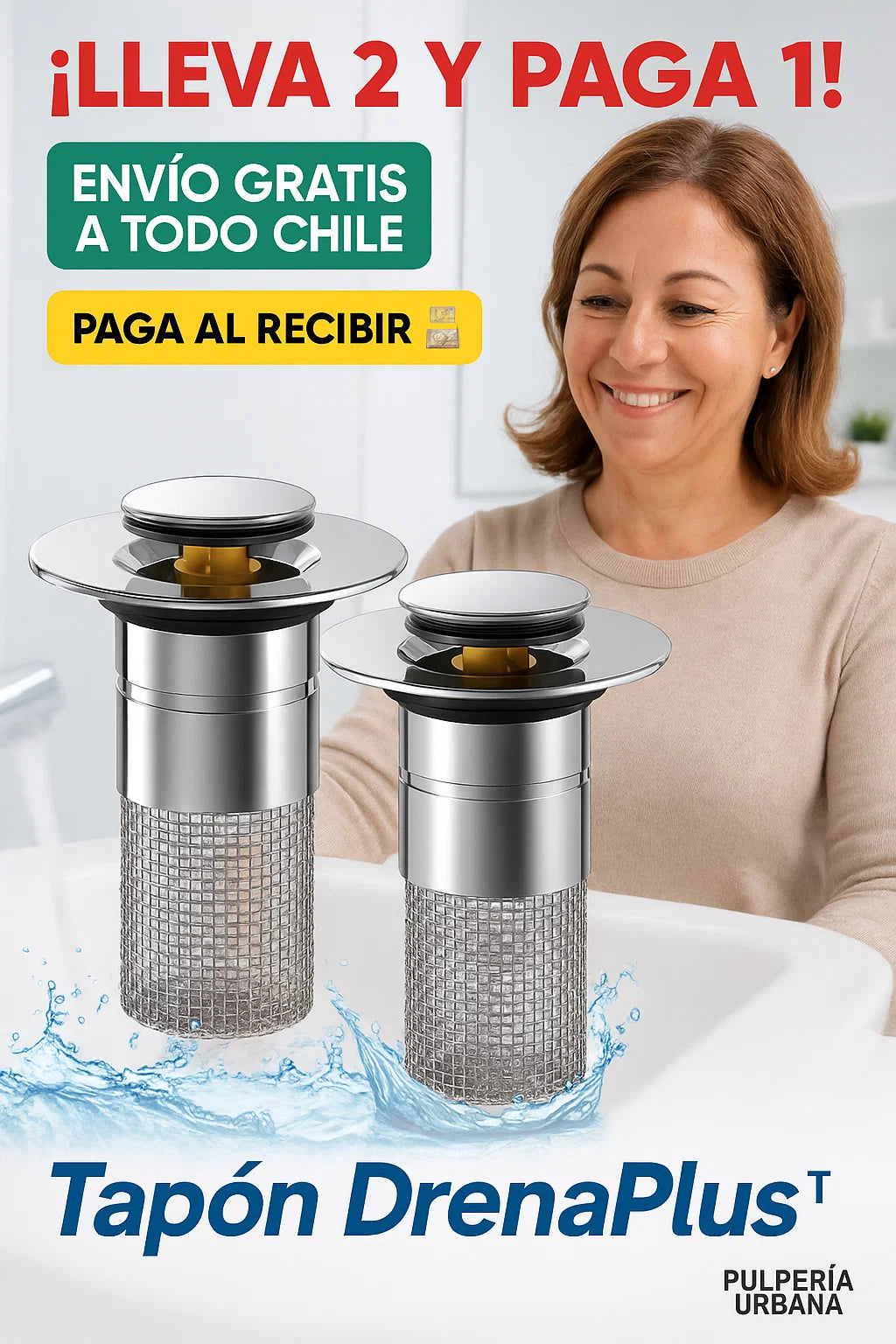 🚰 Tapón DrenaPlus Lleva 2, Paga 1