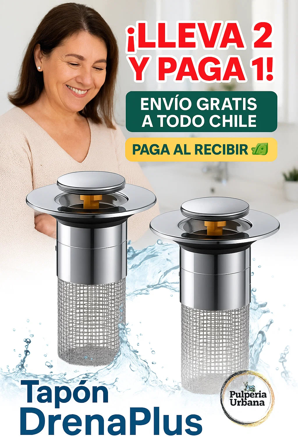 🚰 Tapón DrenaPlus Lleva 2, Paga 1