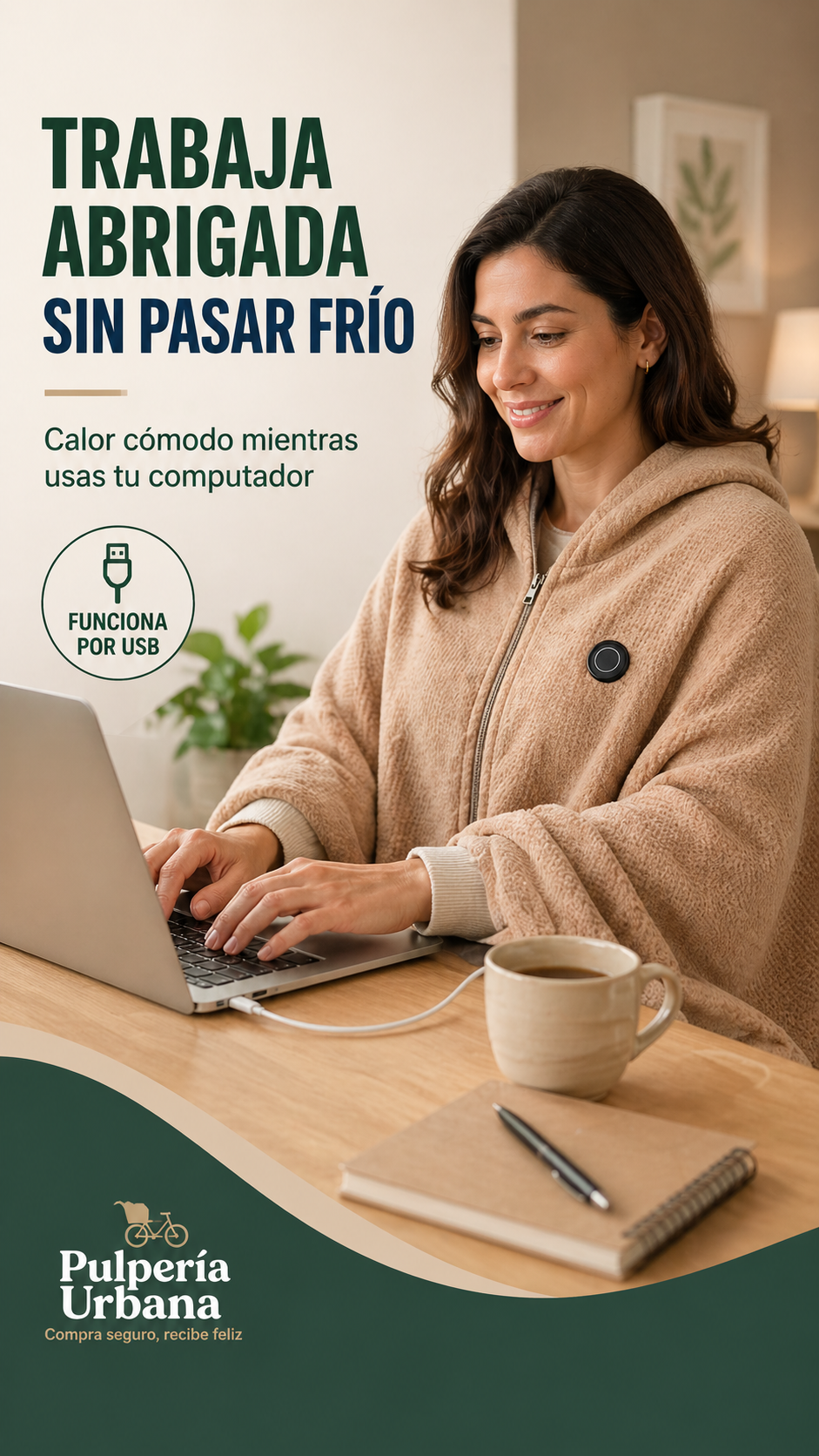 Manta Calefactora Eléctrica Carga USB