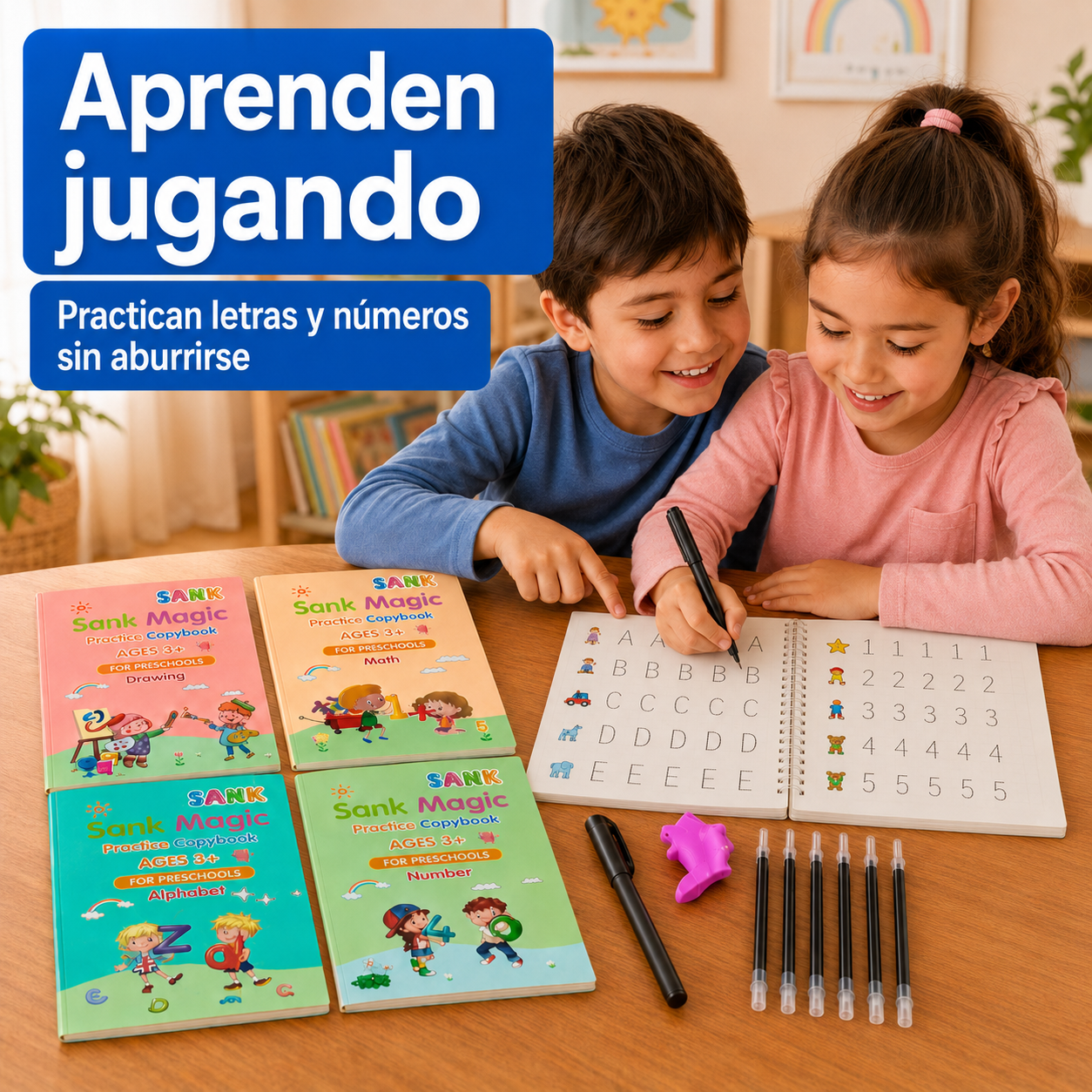 MagicLetra Pro - Set 4 cuadernos Montessori