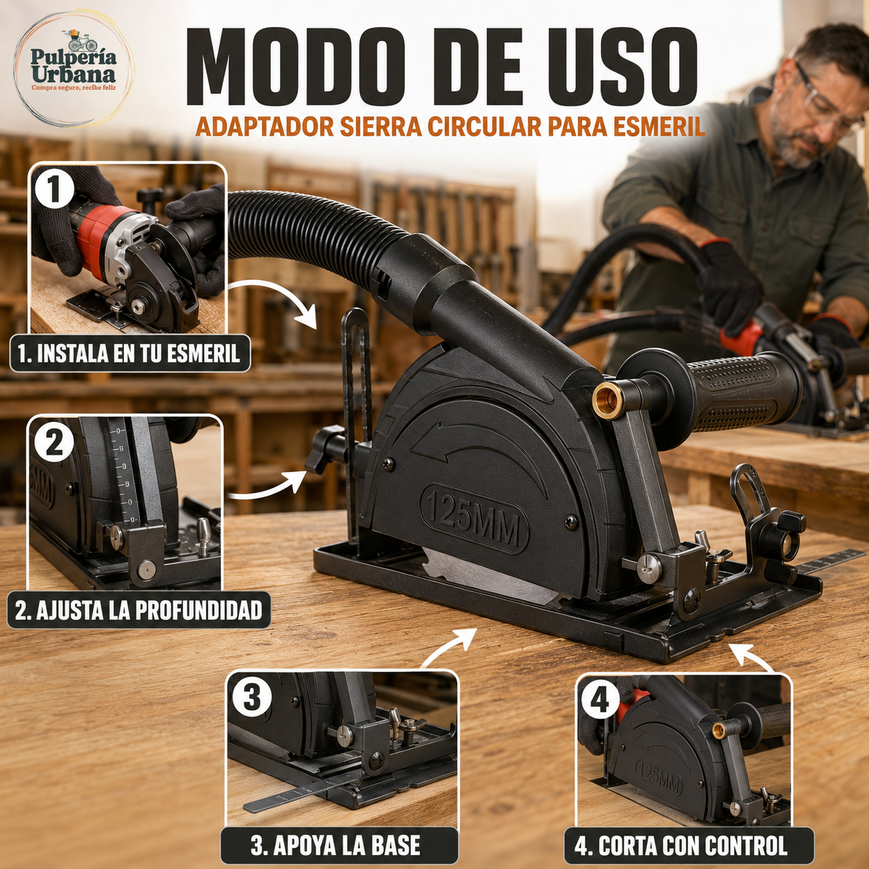 Adaptador Sierra Circular para esmeril PRO