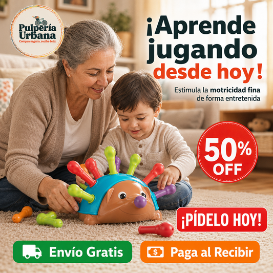 Erizo Montessori — Juguete Motricidad Fina