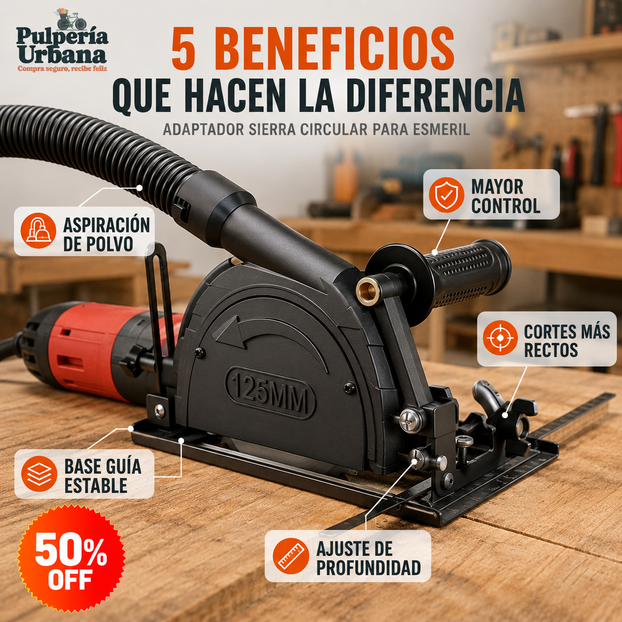 Adaptador Sierra Circular para esmeril PRO