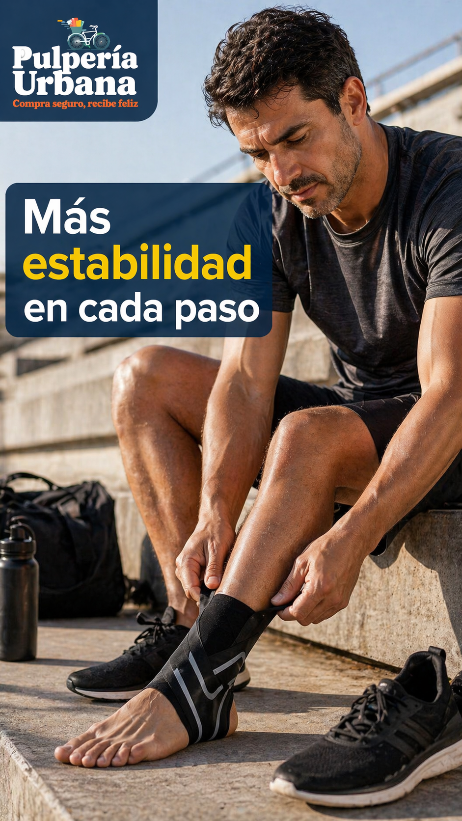 Tobillera compresión deportiva ajustable