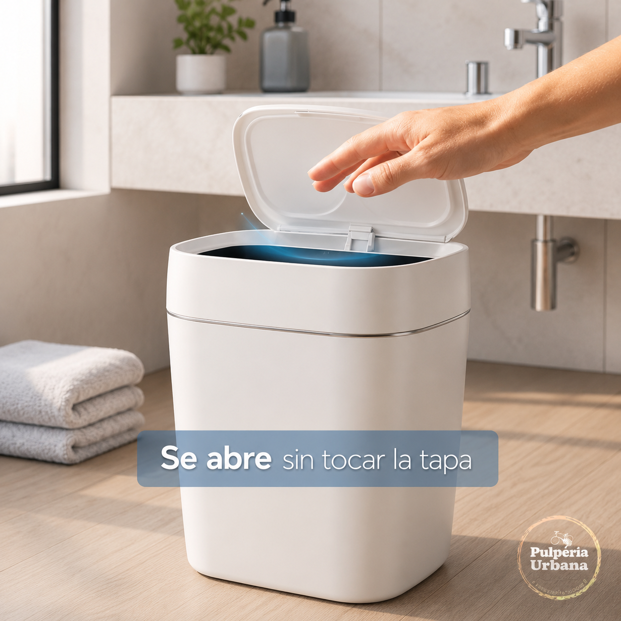 Basurero Automático Recargable - Higiene inteligente para todos los días.