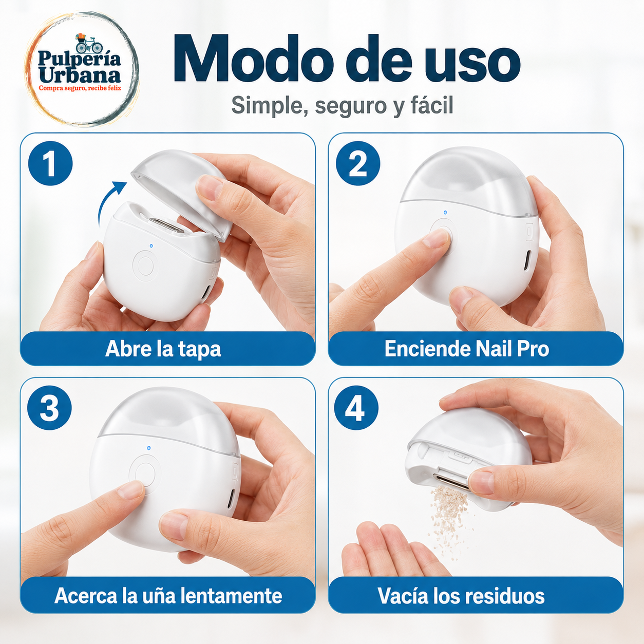 Nail Pro - Cuida tus uñas sin fuerza, sin dolor y sin accidentes.