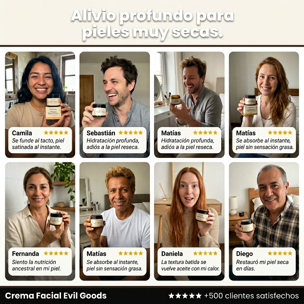 Crema Facial Evil Goods — bálsamo nutritivo para piel sensible
