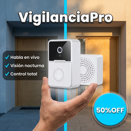 VigilanciaPro — Cámara timbre WiFi con visión nocturna