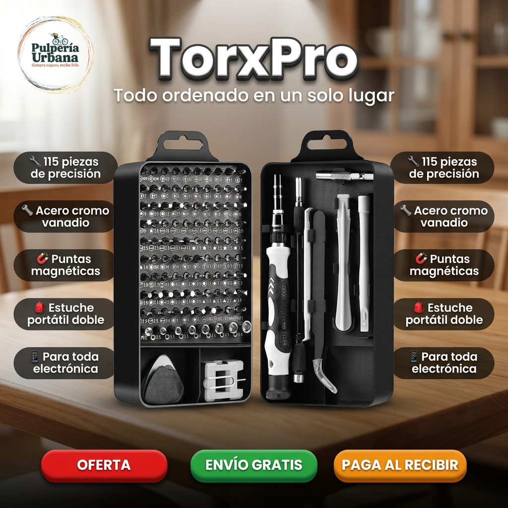 TorxPro — Kit 115 puntas de precisión