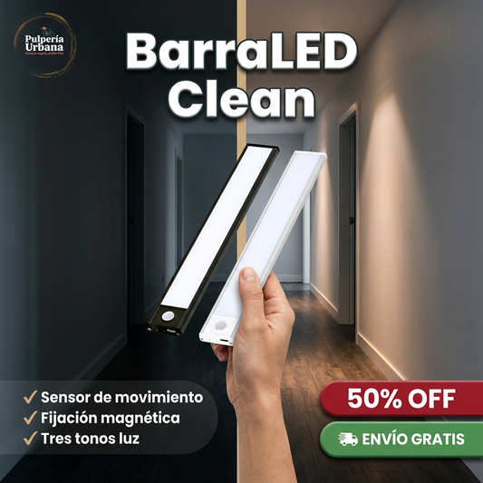 BarraLED Clean — Luz automática con sensor de movimiento