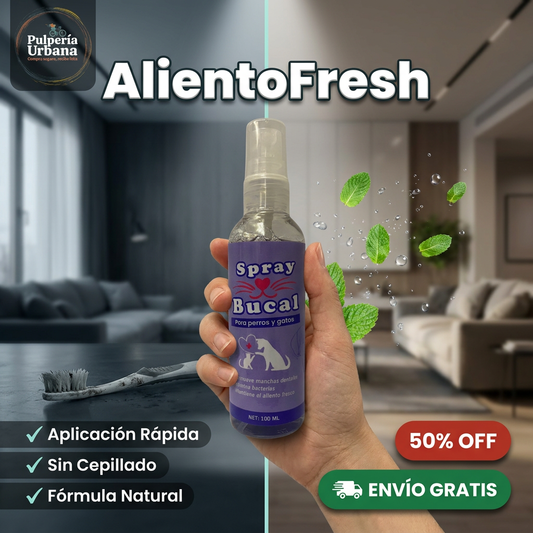 AlientoFresh — Spray Oral para Mascotas