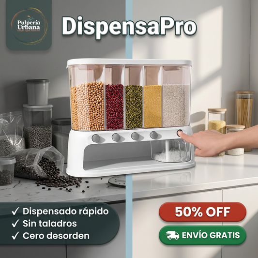 DispensaPro — Organizador de granos con 6 secciones