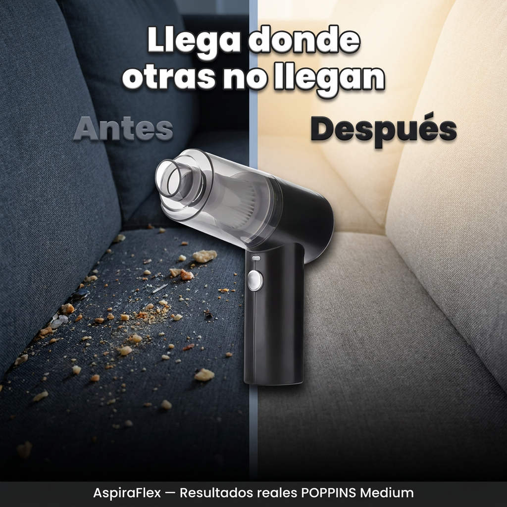AspiraFlex — Aspiradora inalámbrica compacta