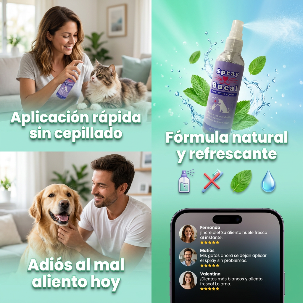 AlientoFresh — Spray Oral para Mascotas