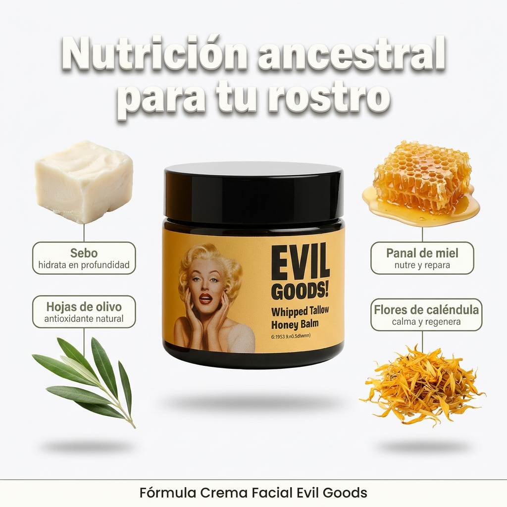 Crema Facial Evil Goods — bálsamo nutritivo para piel sensible