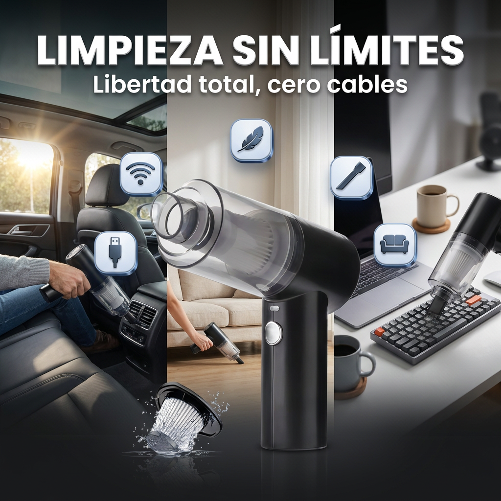 AspiraFlex — Aspiradora inalámbrica compacta