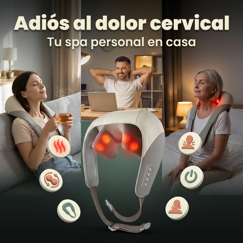 MasajeMax — Masajeador de cuello y hombros con calor