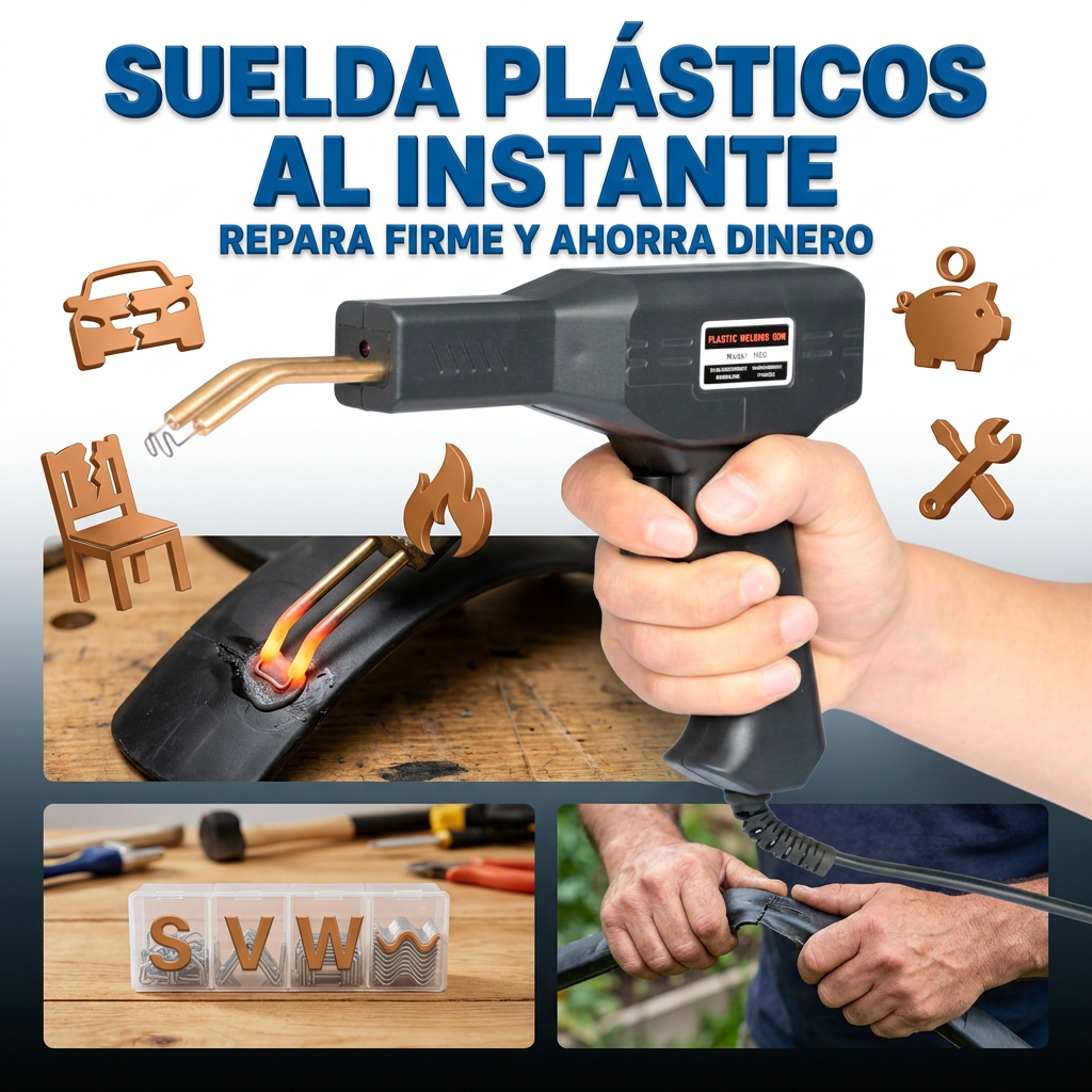 Grapadora Térmica Pro — soldador de plásticos con grampas
