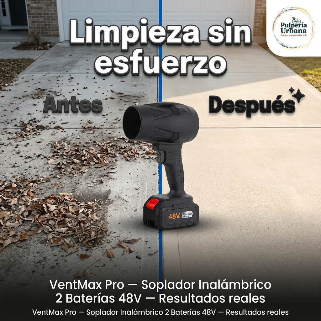 VentMax Pro — Soplador Inalámbrico 2 Baterías 48V