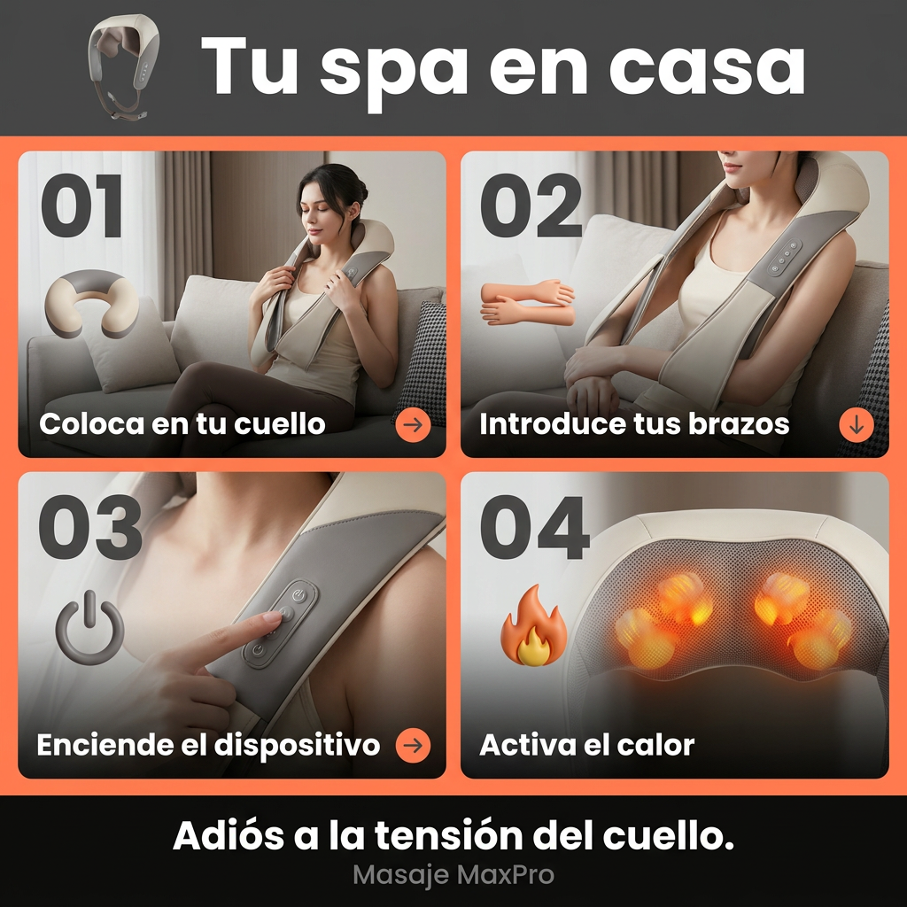 MasajeMax — Masajeador de cuello y hombros con calor
